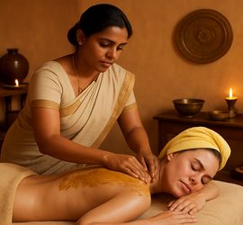 Foto massaggio ayurvedico